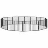 vidaXL Hondenhek 10 pcs Zwart 100 x 60 cm Gegalvaniseerd staal
