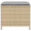vidaXL 5-delige Tuinset met kussens poly rattan gemengd beige