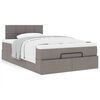 vidaXL Ottoman bed met matras 120x200cm stof taupe