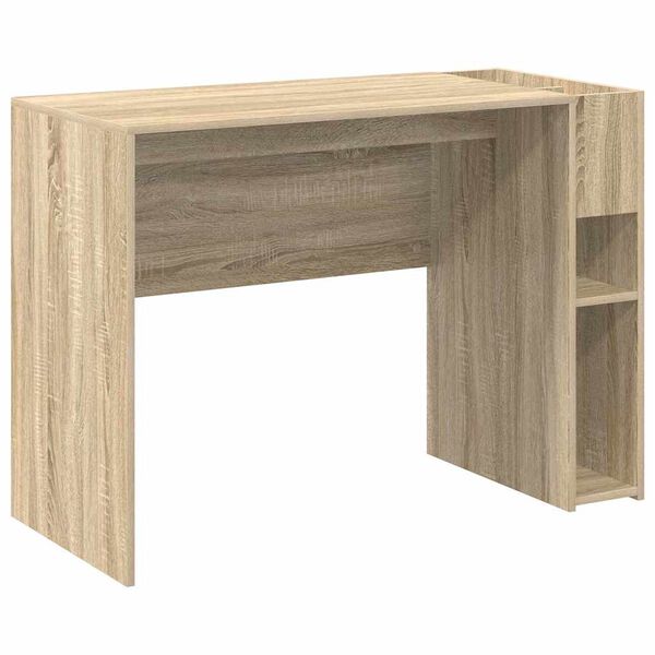 vidaXL Bureau Sonoma Eiken 109 x 50 x 78 cm Bewerkt hout