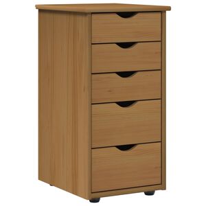 vidaXL Kast 34 x 39 x 61,5 cm Massief Vurenhout Honingbruin