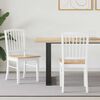 vidaXL Eettafelstoelen 2 pcs Wit 50 x 52,5 x 91 cm Massief Rubberhout