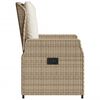 vidaXL Tuinstoelen 2 st verstelbaar poly rattan beige