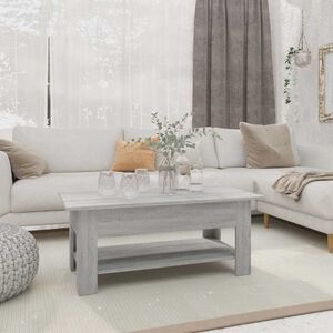 vidaXL Salontafel 102x55x42 cm bewerkt hout grijs sonoma eikenkleurig