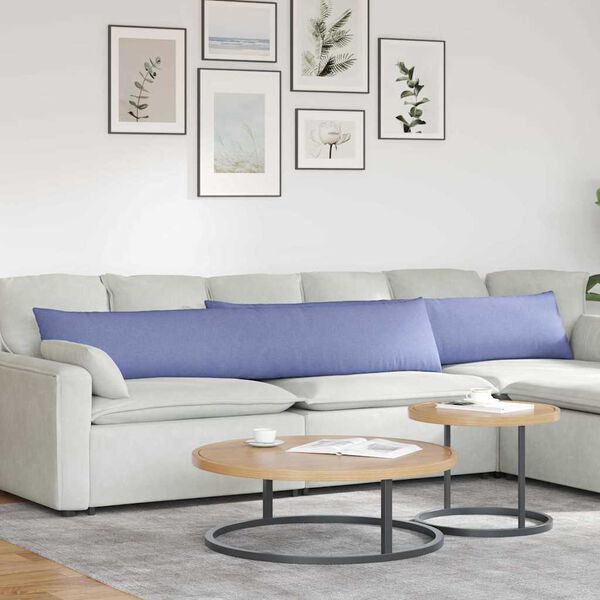 vidaXL Sofa Kussens 2 stuks Blauw 200 x 40 cm Stof