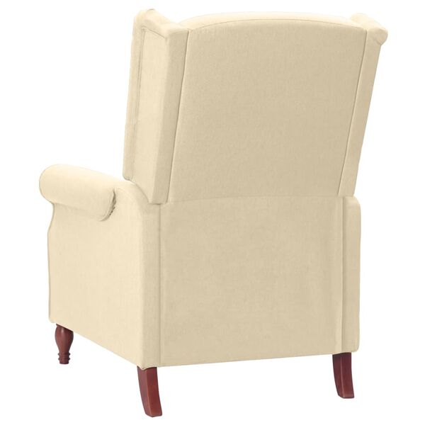 vidaXL Massagestoel verstelbaar stof crèmekleurig