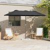 vidaXL Tuinparasol Zwart 370 x 197 x 239 cm Poedergecoat staal