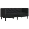 vidaXL Tweezitsbank Chesterfield-stijl kunstleer zwart