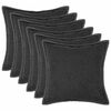 vidaXL Kussensloop 6 st HOUTEN Donkergrijs 50 x 50 cm Boucl&eacute;