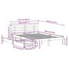 vidaXL Bedframe met lades massief grenenhout wasbruin 140x190 cm