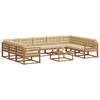 vidaXL Buiten bankenset met kussen 10 pcs Natuurlijk en Beige