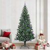 vidaXL Kunstmatig Voorverlicht Kerstboom Groen 240 cm PVC en Metaal