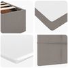 vidaXL Ottoman bed met matras en LED's 160x200cm stof taupe