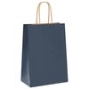 vidaXL Papieren zakken 250 st met hengsels 15x8x21 cm blauw