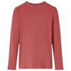 Kindershirt met lange mouwen en lage col 116 roodbruin