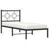 vidaXL Bedframe met hoofdbord metaal zwart 80x200 cm
