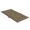 vidaXL Stoelkussens 2 st lage rug 100x50x4 cm stof gemêleerd taupe