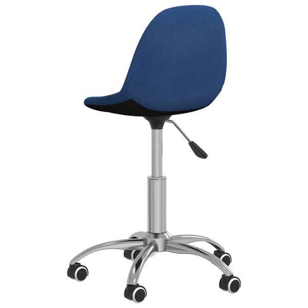 vidaXL Eetkamerstoelen draaibaar 4 st stof blauw