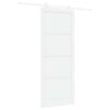 vidaXL Schuifdeur 93 x 232 cm Bewerkt hout Wit