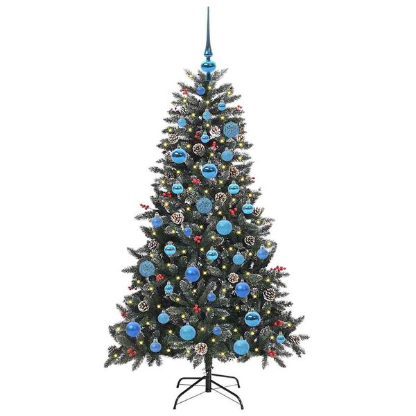 vidaXL Kunstkerstboom met 150 LED Groen 150 cm PVC en Plastic en Staal