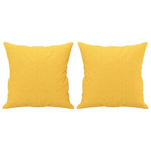 vidaXL Sierkussens 2 st 40x40 cm stof lichtgeel