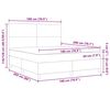 vidaXL Boxspringbed Donkergrijs en Wit 180 x 200 cm Katoen Stof