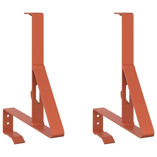 vidaXL Sneeuwbeveiligingsteun 2 pcs Rood 29,5 x 3 x 34,5 cm Staal