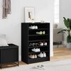 vidaXL Schoenenkast 60x35x92 cm bewerkt hout zwart