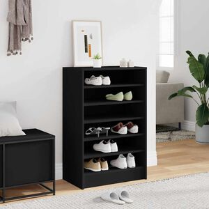 vidaXL Schoenenkast 60x35x92 cm bewerkt hout zwart
