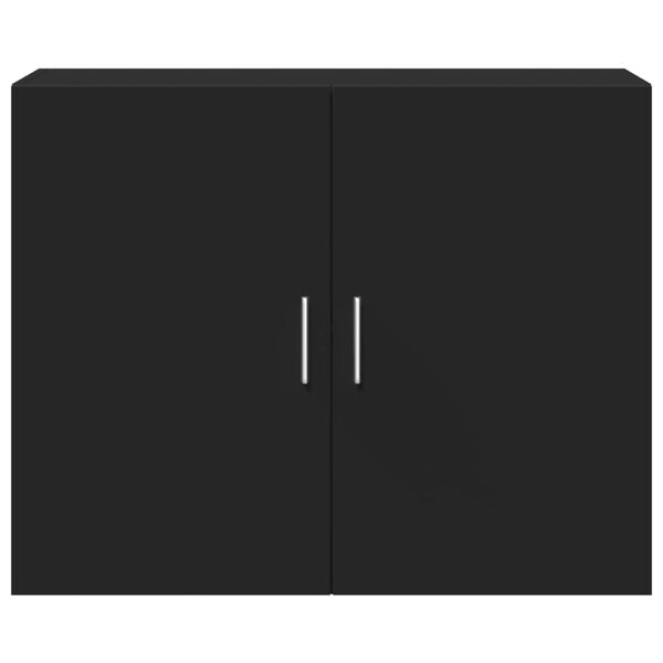 vidaXL Wandkast 80x42,5x64 cm bewerkt hout zwart