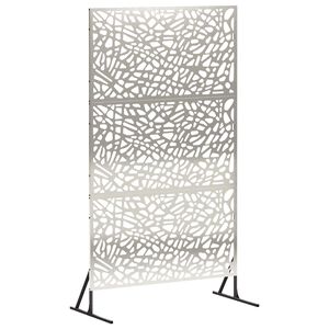 vidaXL Privacyscherm 100 x 50 x 180 cm Roestvrij staal zilver