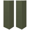 vidaXL Plantenbakken 2 st driehoek 30x26x75 cm staal olijfgroen
