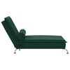 vidaXL Massage chaise longue met bolster fluweel donkergroen