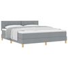 vidaXL Boxspringbed met matras Lichtgrijs 180 x 200 cm Stof