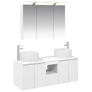 vidaXL Badkamerkastenset 4 pcs Wit Bewerkt hout