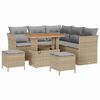 vidaXL Tuinbankenset 8 pcs Beige poly rattan