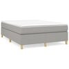 vidaXL Boxspring met matras stof lichtgrijs 140x200 cm