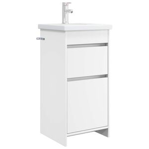 vidaXL Badkamermeubel met Wasbak Wit 42 x 40 x 84,5 cm Bewerkt hout