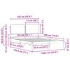 vidaXL Bedframe met Gevoerd Hoofdgedeelte Taupe 135 x 190 cm