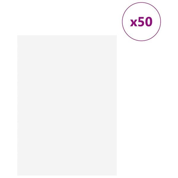 vidaXL Decorpanelen 50 pcs Wit 21 x 30 x 0,27 cm Bewerkt hout