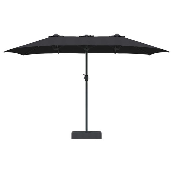vidaXL Tuinparasol Zwart 385 x 209 x 244 cm Polyester