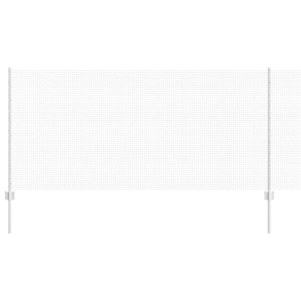 vidaXL Hek met Paal Zilver 1 x 10 m Staal