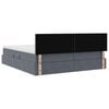 vidaXL Opslag bed met matras met hoofdeinde Donkergrijs 90 x 200 cm