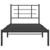 vidaXL Bedframe met hoofdbord metaal zwart 90x190 cm
