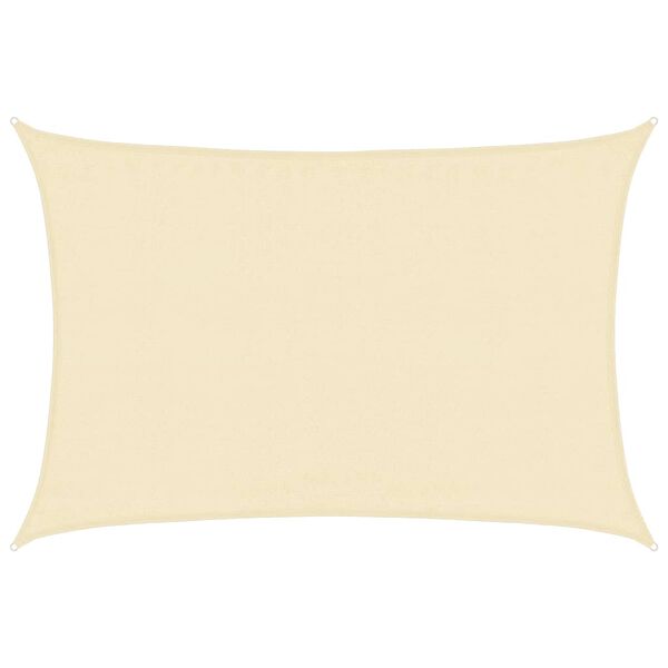 vidaXL Zonnezeil 160 g/m&sup2; 3,5x4,5 m HDPE cr&egrave;mekleurig