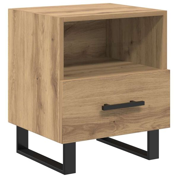 vidaXL Nachtkastje Artisan Eiken 40 x 35 x 47,5 cm Bewerkt hout