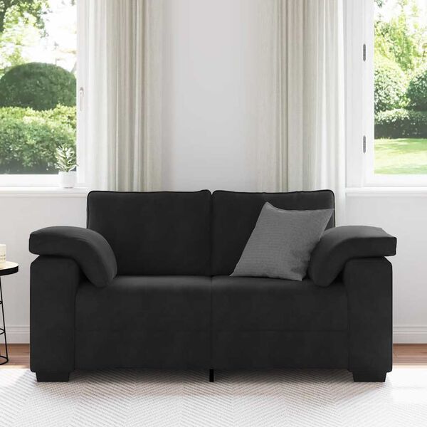 vidaXL Loveseat bank 120 cm fluweel zwart