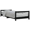 vidaXL Kinderbedframe 90x200 cm massief grenenhout zwart