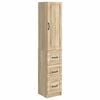 vidaXL Kastenset 2 pcs Sonoma Eiken 33 x 34,5 x 87 cm Bewerkt hout