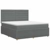 vidaXL Boxspringbed met matras Donkergrijs 160 x 200 cm Stof